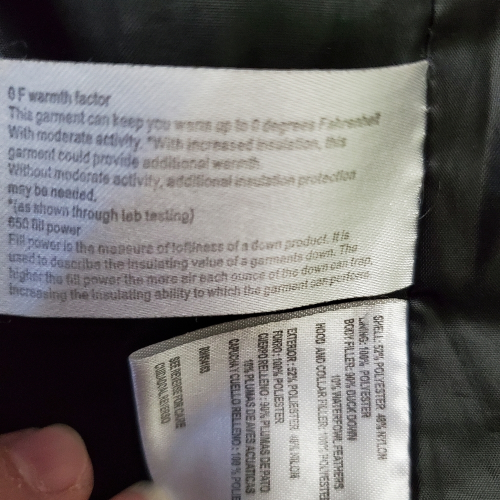 Andrew Marc large puffer coat. Large. Navy blue - Picture 9 of 9